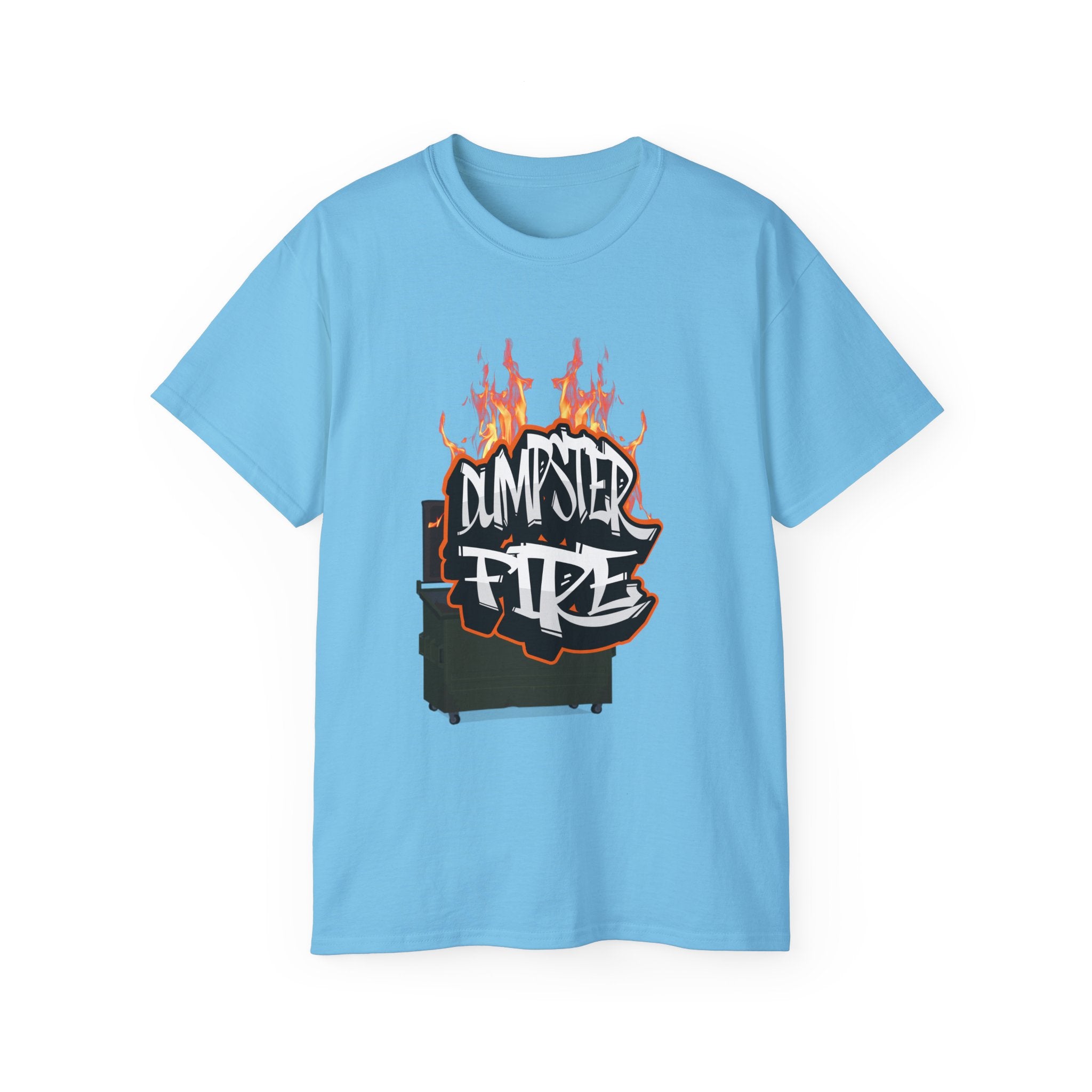 Dumpster Fire - Unisex T-Shirt (Front) - Damned Threads
